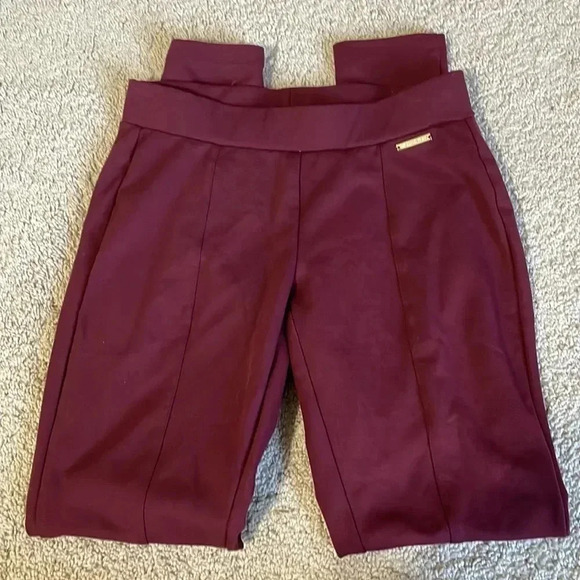 Michael Kors burgundy colored leggings size xs - Picture 4 of 4